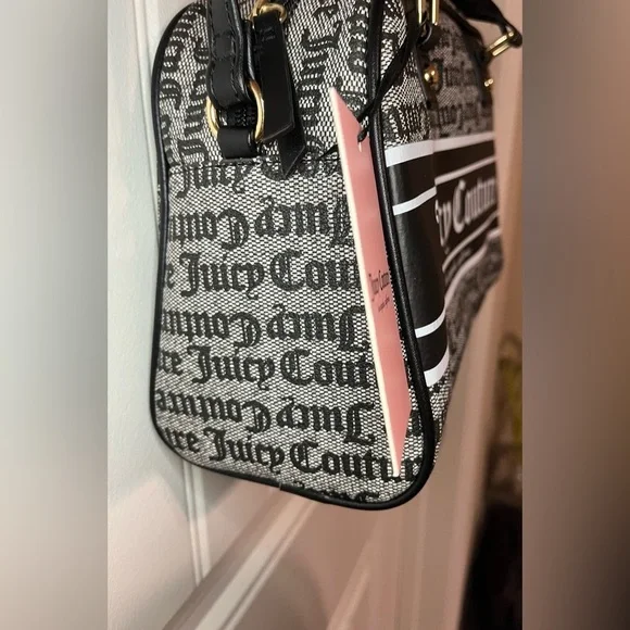 Juicy Couture Black Beige Fashionista Bowler, NWT - Picture 10 of 15